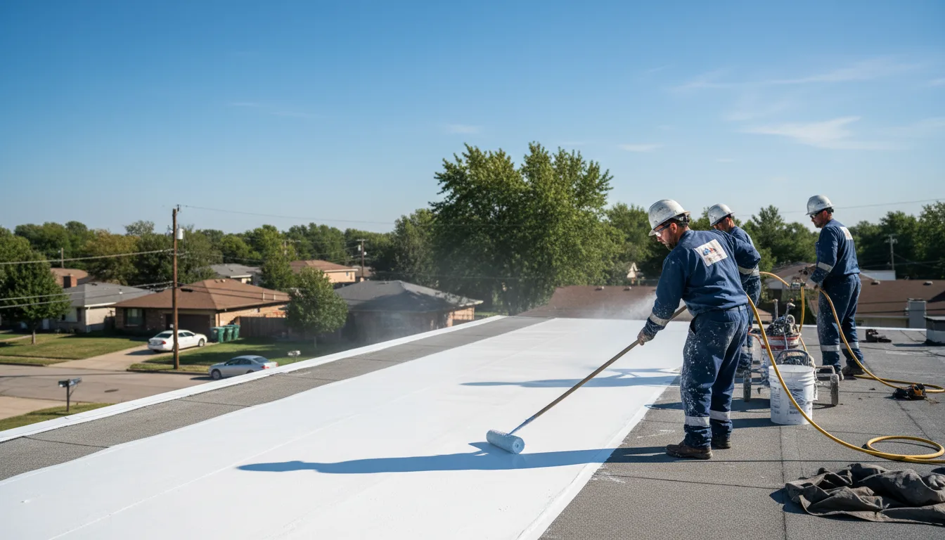 Commercial roof coating in Milan, MI near me